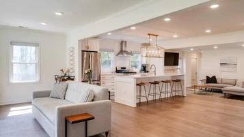 Fernseher, Kamin, Arbeitsbereiche