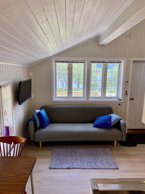 Smart-TV, peis og bøker