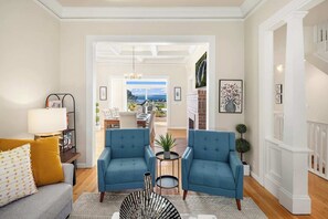 TV, fireplace, offices