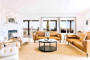 TV, fireplace, offices