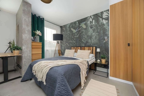 2 habitaciones, tabla de planchar con plancha, wifi y ropa de cama 