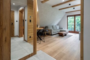 Comfort Apartment, Balcony, Mountain View | Living area | Flat-screen TV - RentPlanet - Apartamenty Salwatoriańska (Zakopane)
