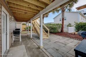 Terrace/patio - Sandy Lu #2 | Nearby Beach Access & Water Views! (Surf City)