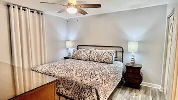 1 bedroom, iron/ironing board, travel crib, free WiFi