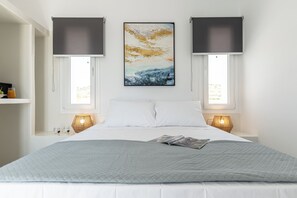 3 bedrooms, Frette Italian sheets, premium bedding, in-room safe - Villa Margarita private pool & sea view (Naxos)