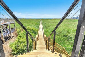 Property grounds - Sandbox: Modern Home with Pool, Spa, Elevator, Direct Beach Access (Oak Island)