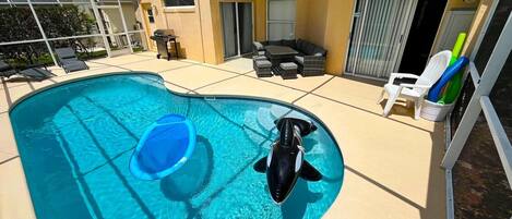 A heated pool