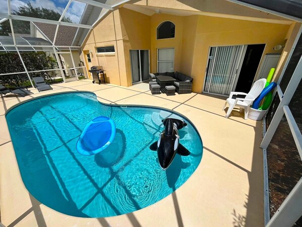A heated pool