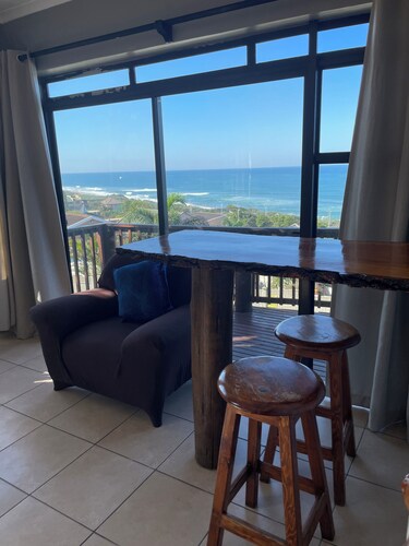 Beautiful sea view from wooden balcony  with sunrises to die for !!!