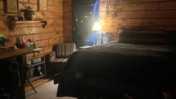 Family Cabin, 1 Bedroom, Mountain View | Living area | 42-inch Smart TV with digital channels, streaming services