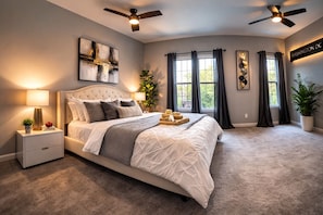 6 chambres, bureau, fer et planche à repasser, lit parapluie