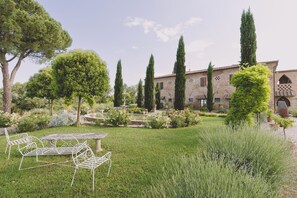 Outdoor dining - Family Apartment  in the heart of Tuscany with swimming pool (Da Vinci) (cortona)