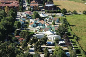 Aerial view - Mobilehome with pool in Alba Village (Alba)