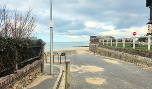 Access to the beach is secured by video surveillance and a gated entrance.