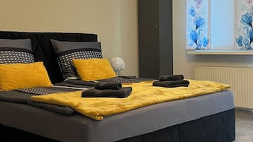 1 bedroom, travel crib, free WiFi, bed sheets