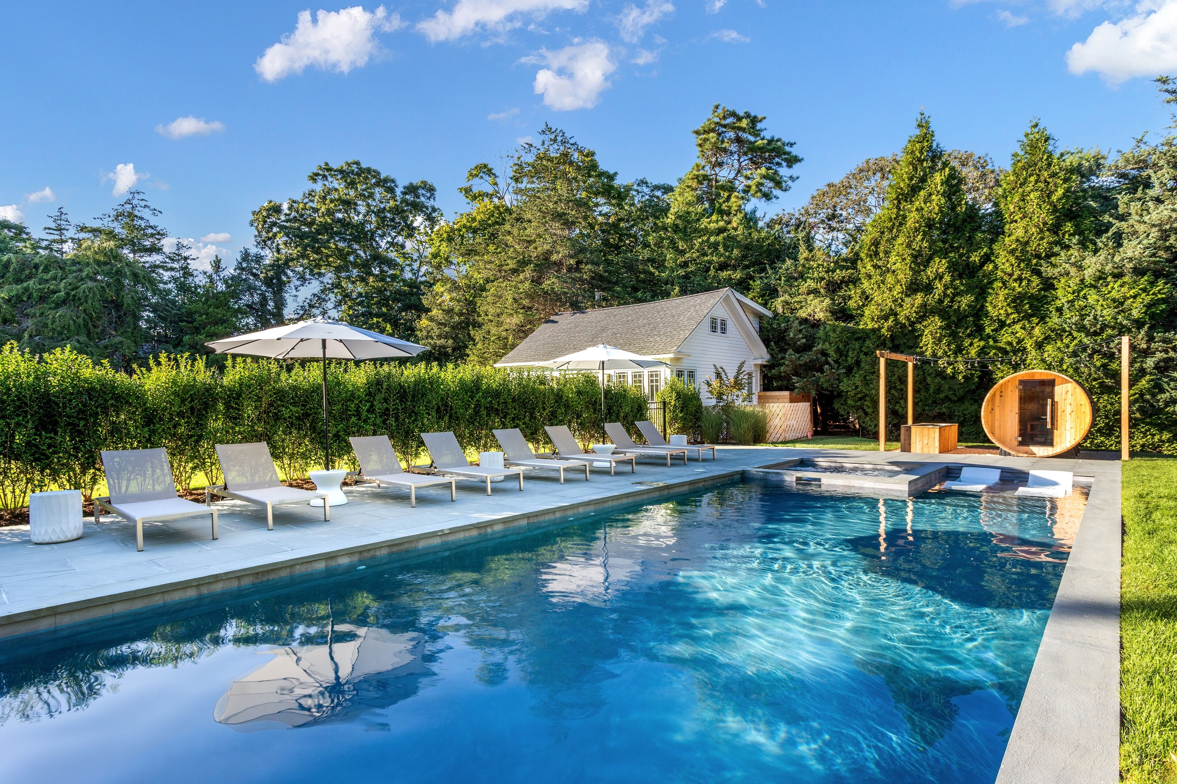 Outdoor pool, a heated pool
