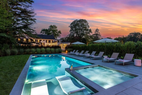 A heated pool