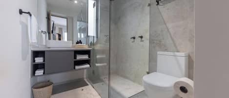 Towels, soap, toilet paper