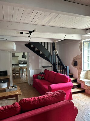 TV, DVD player, ping pong, books