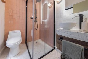 Towels, soap, toilet paper