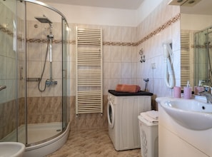 Shower, hair dryer, towels - Breg Ivanovci - Three Bedroom Villa with Swimming Pool (Labin)