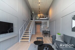 Living area - Elegant 2 rooms in fully equipped duplex apartment (Buenos Aires)