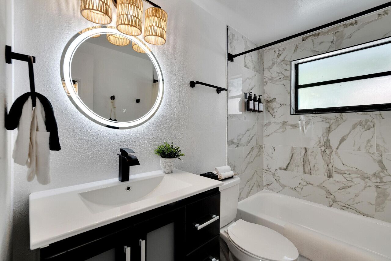 Hair dryer, towels