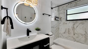 Hair dryer, towels