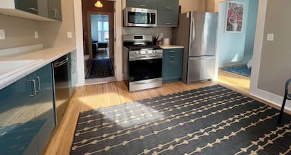 Beautiful NEW apt on top of Munjoy Hill with private deck and private parking.