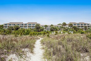 Exterior - Condo with Coligny Beach views, outdoor pool, beach access, balcony, W/D, & AC (Hilton Head)
