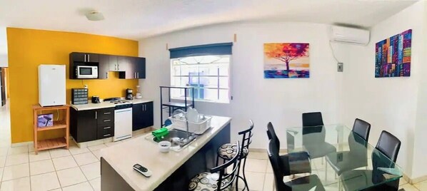 Microwave, oven, dishwasher, toaster