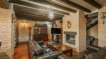 TV, fireplace, DVD player