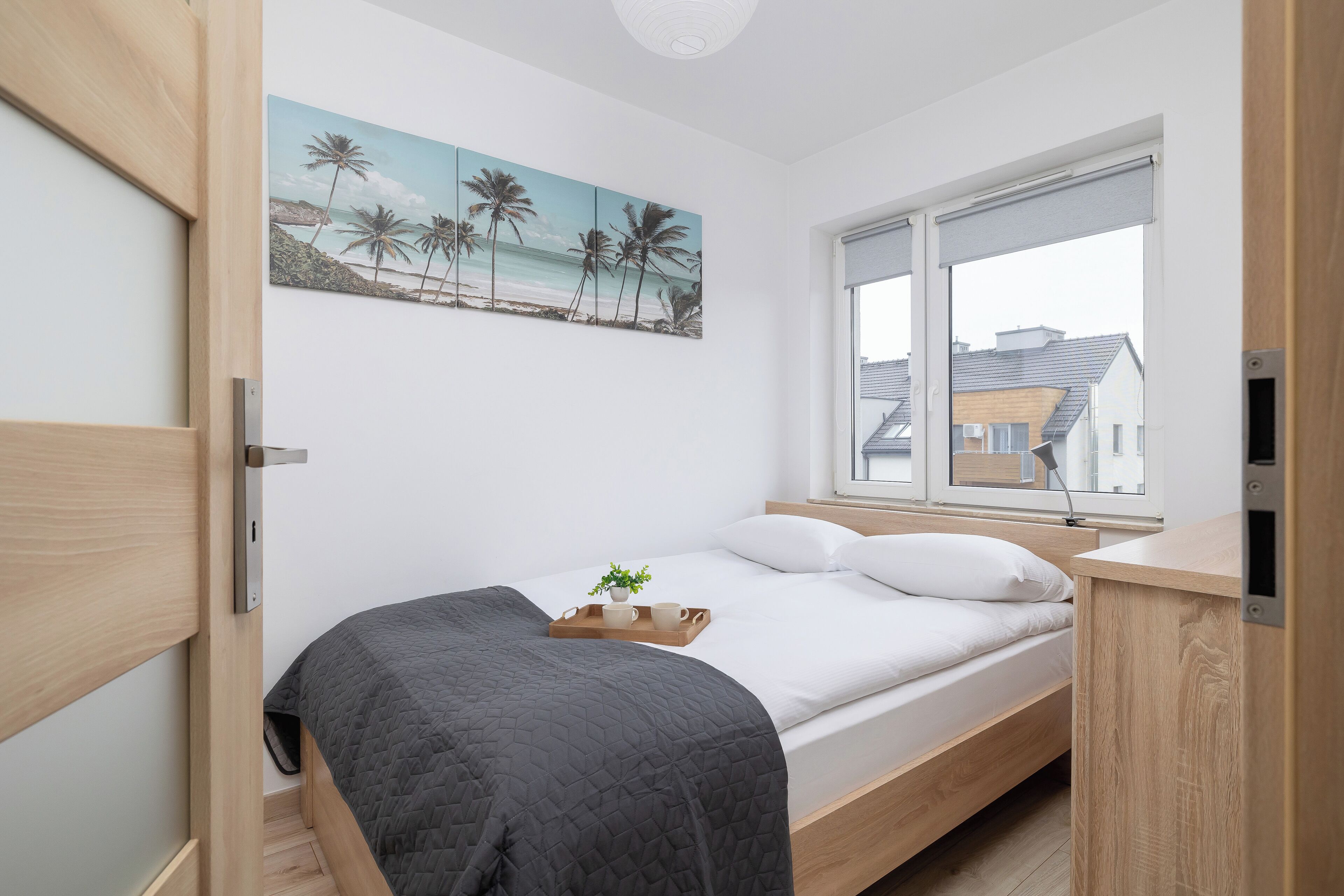 อพาร์ทเมนท์, 1 ห้องนอน, ระเบียง | 1 ห้องนอน, โต๊ะทำงาน, พื้นที่ทำงานแบบใช้แล็ปท็อป, ผ้าปูที่นอน