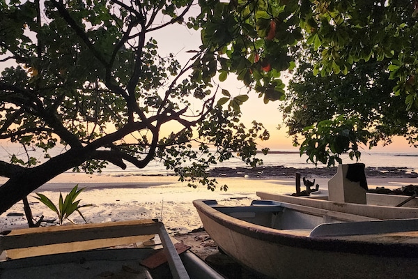 Beach nearby, black sand