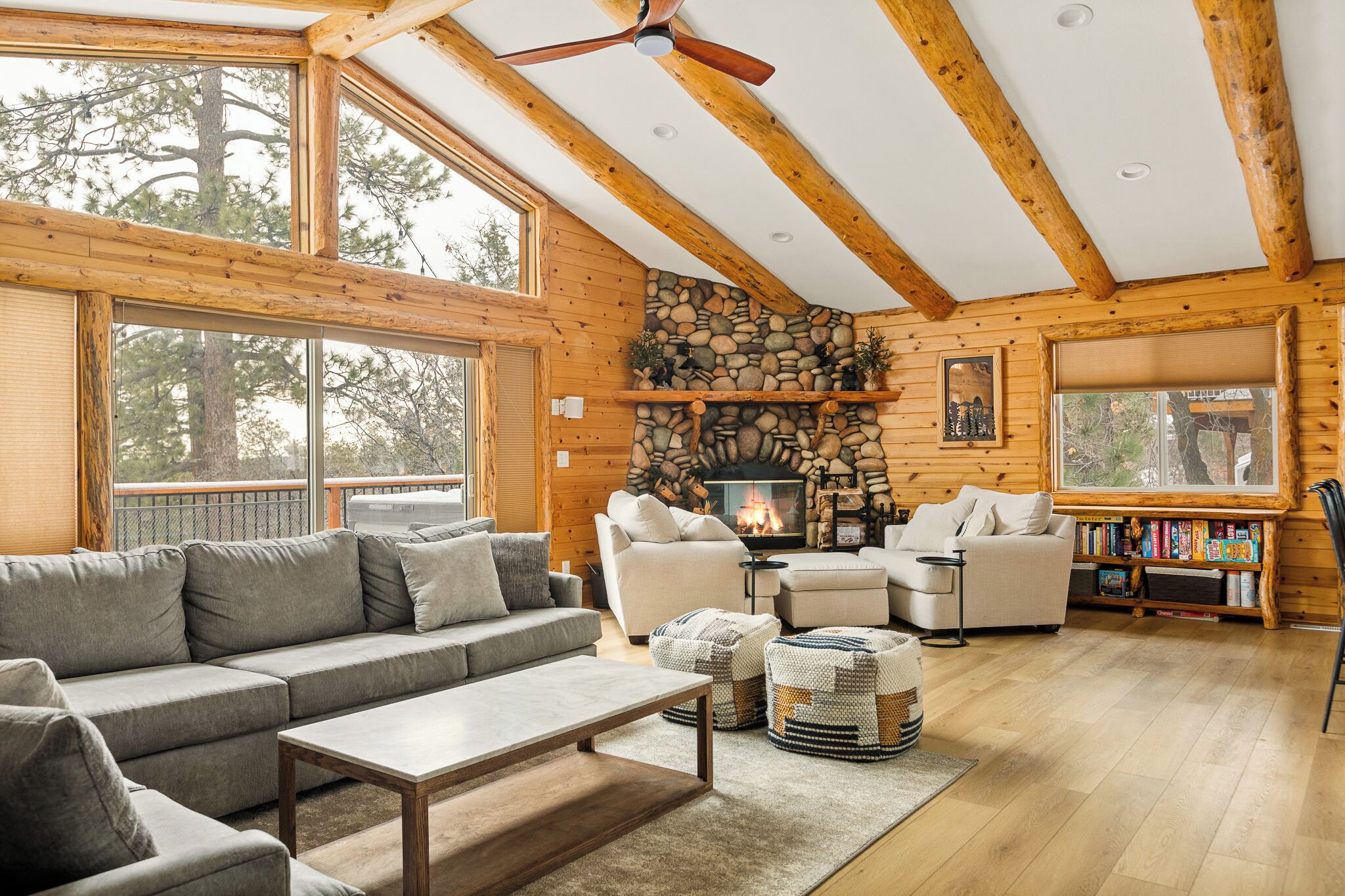 スマートテレビ、暖炉、テレビゲーム