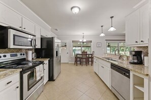 Microwave, oven, stovetop, dishwasher