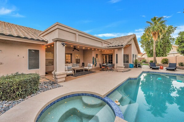 A heated pool