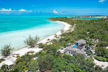 On the beach. TC Villas -Six Turtles -Beachfront Luxury on Taylor Bay with Pool & Beach Views