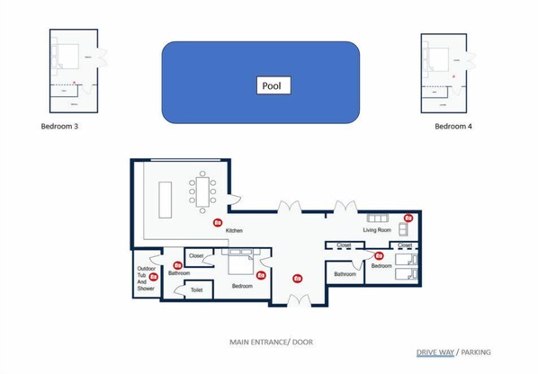 Floor plan - TC Villas -Alizee Villa -Modern Family Retreat w/ Pool and Private Beach Path (Providenciales)