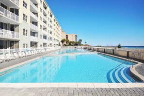A heated pool - Waters Edge 514 • Beachfront Balcony, Platinum Condo, Covered Prkg, Free Beach Service (Fort Walton Beach)