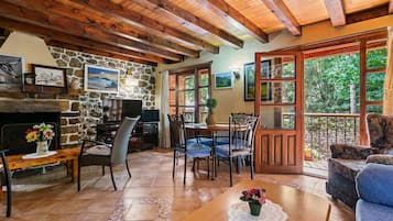 TV, fireplace, DVD player