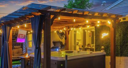 3-Bed Haven - 6 pple Hot tub, King bed, Pool & ping pong table, Grill, Fire pit