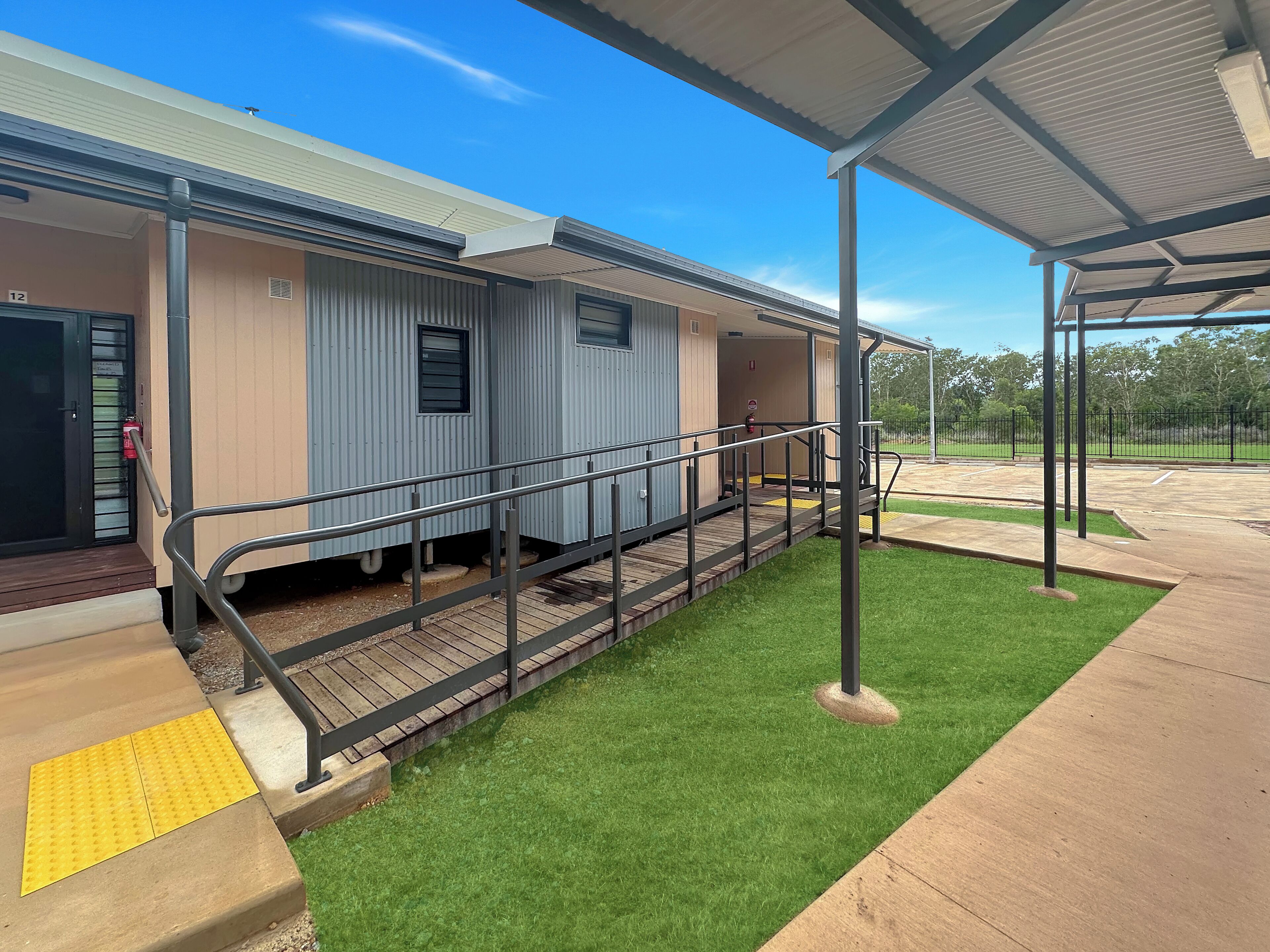 Individually decorated, individually furnished, desk, laptop workspace