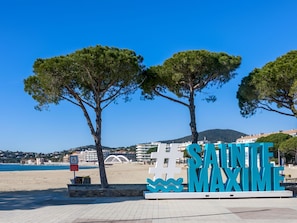 Overlooking the beach, Saint Maxim offers a serene ocean view.