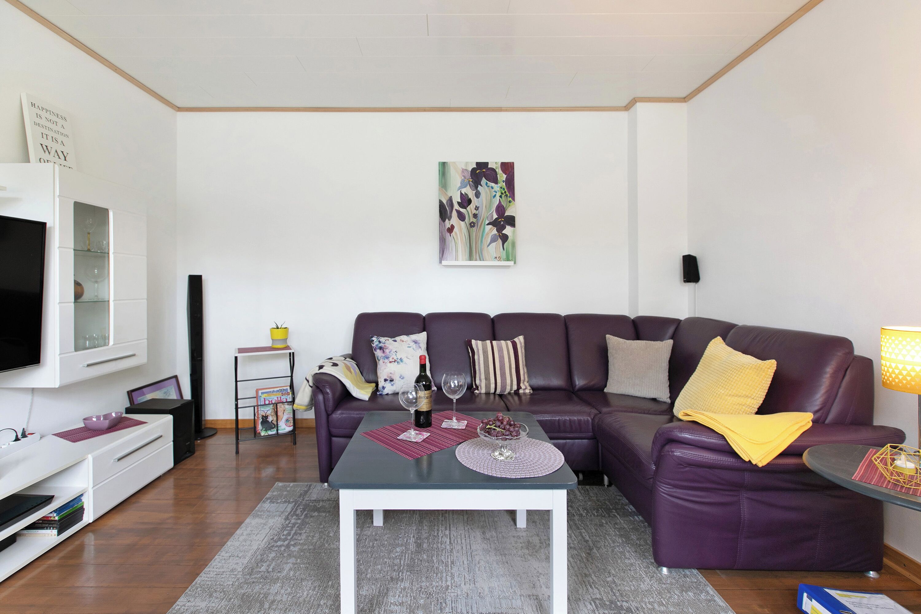 TV, DVD player, stereo