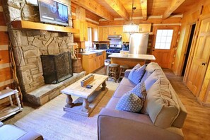 Una Smart TV, una chimenea