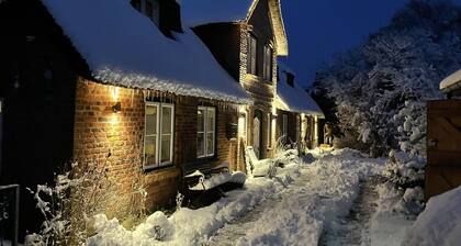 Ferienhaus 'Reetdachhaus Auf Eiderstedt' mit privater Terrasse und WLAN