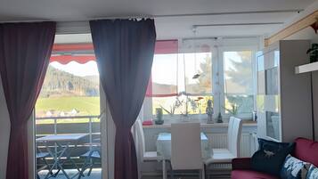 Fernseher, DVD-Player, Tischtennisplatte