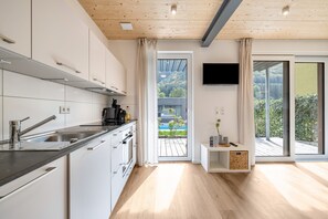 Fridge, oven, stovetop, dishwasher