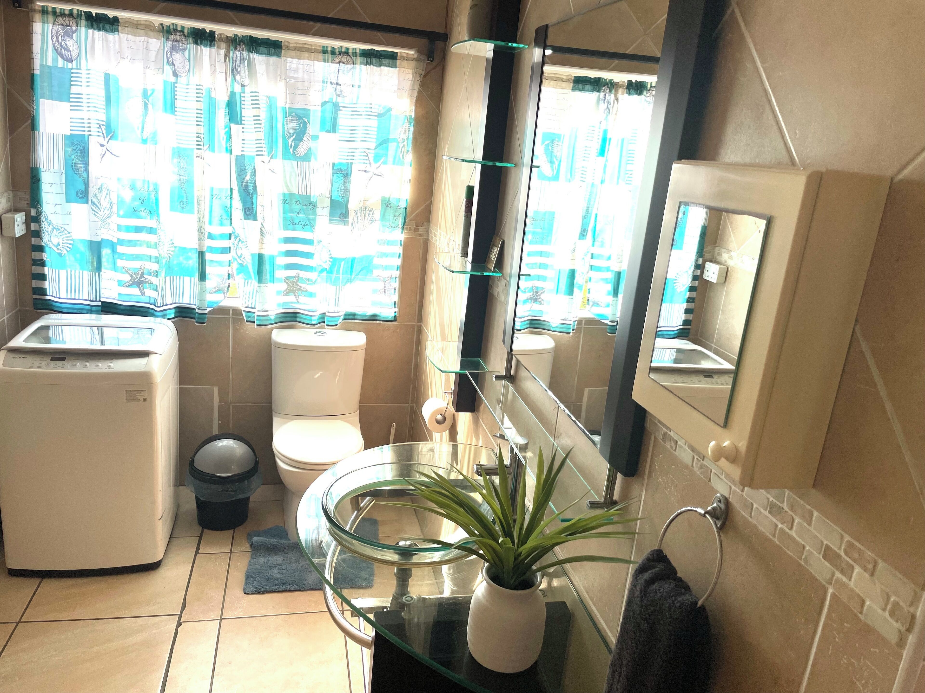Dusche, Handtücher, Toilettenpapier